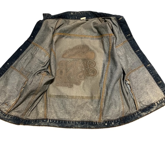 Vintage Grand‎ Casino Hinckley ACID WASH DENIM JACKET XL Made in USA Jean jacket - Picture 10 of 10